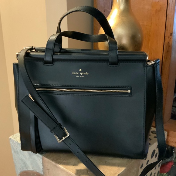 kate spade Handbags - Kate Spade New York Bag Shoulder Strap Black Leather Purse Handbag G20